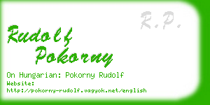 rudolf pokorny business card